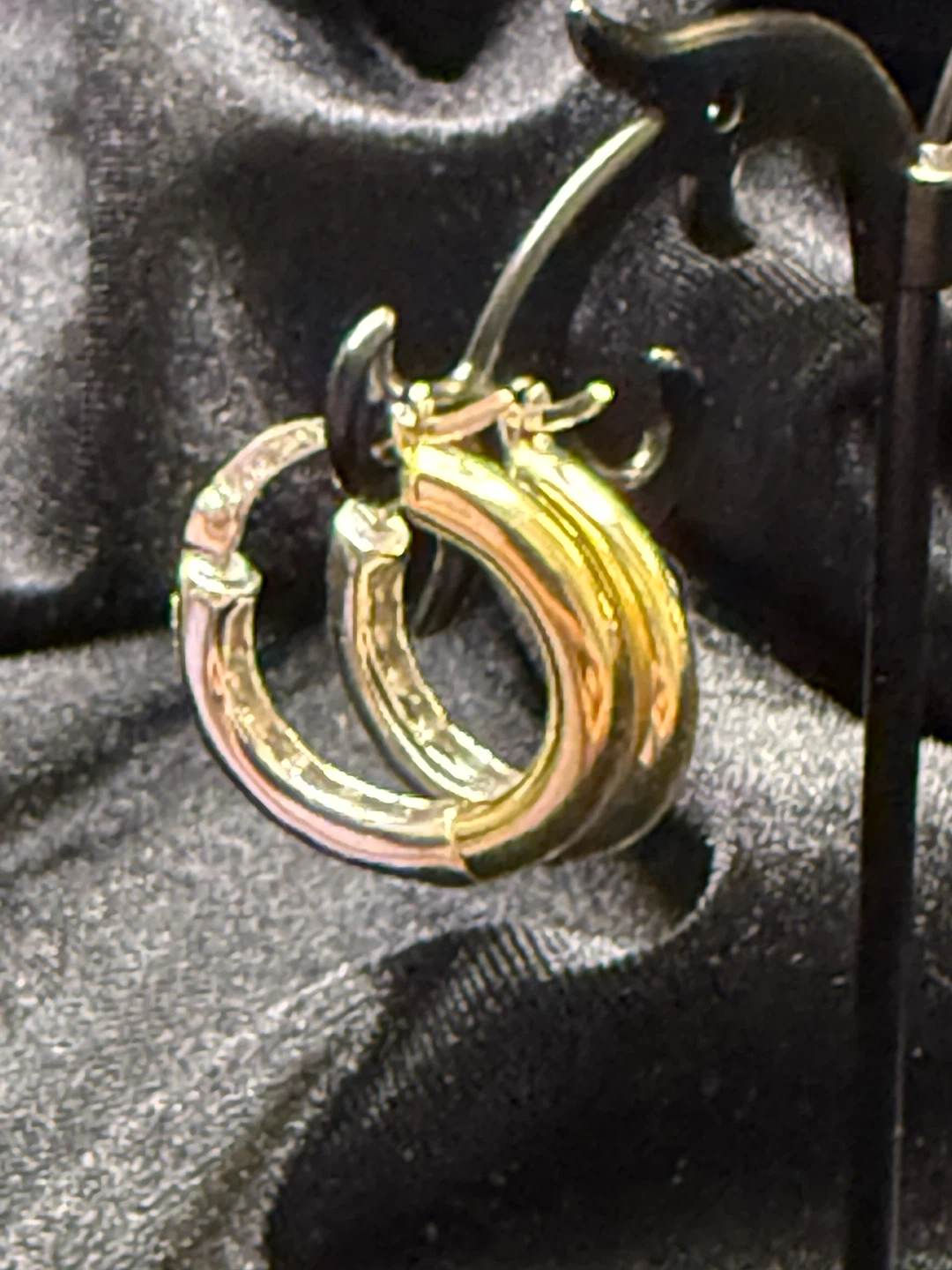 14k Gold, made in Italy Two-Tone Hoop Earrings - photo 4