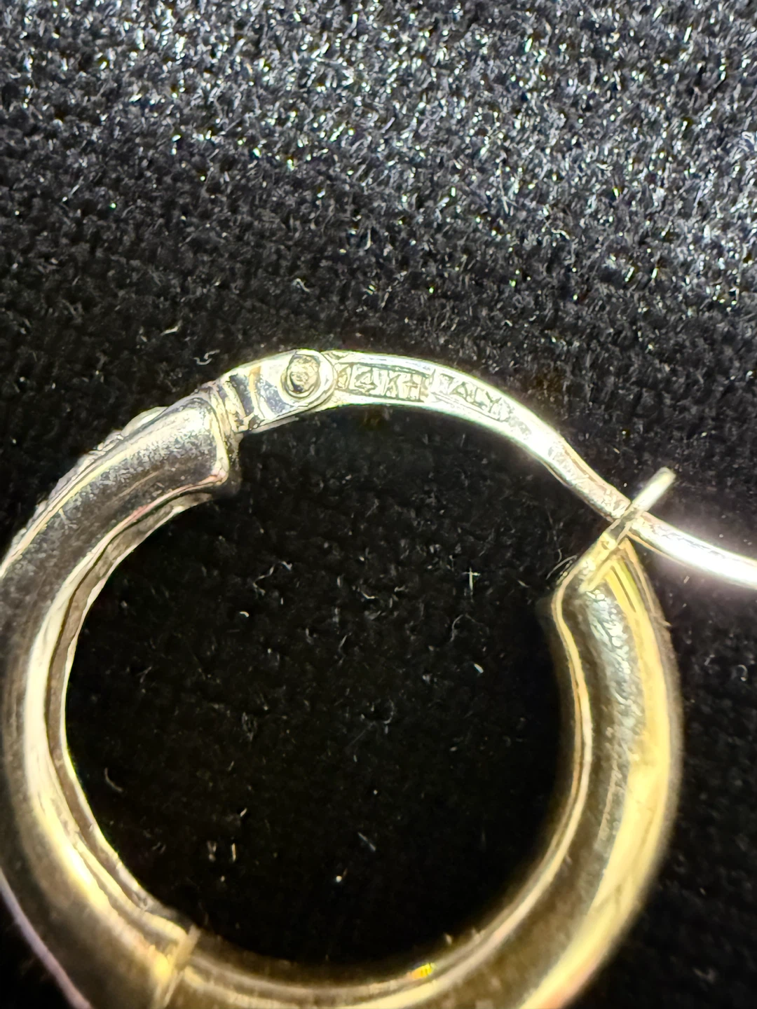 14k Gold, made in Italy Two-Tone Hoop Earrings - photo 5