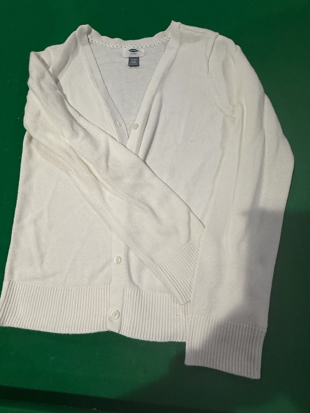 Old Navy White Button-Up Cardigan Sweater