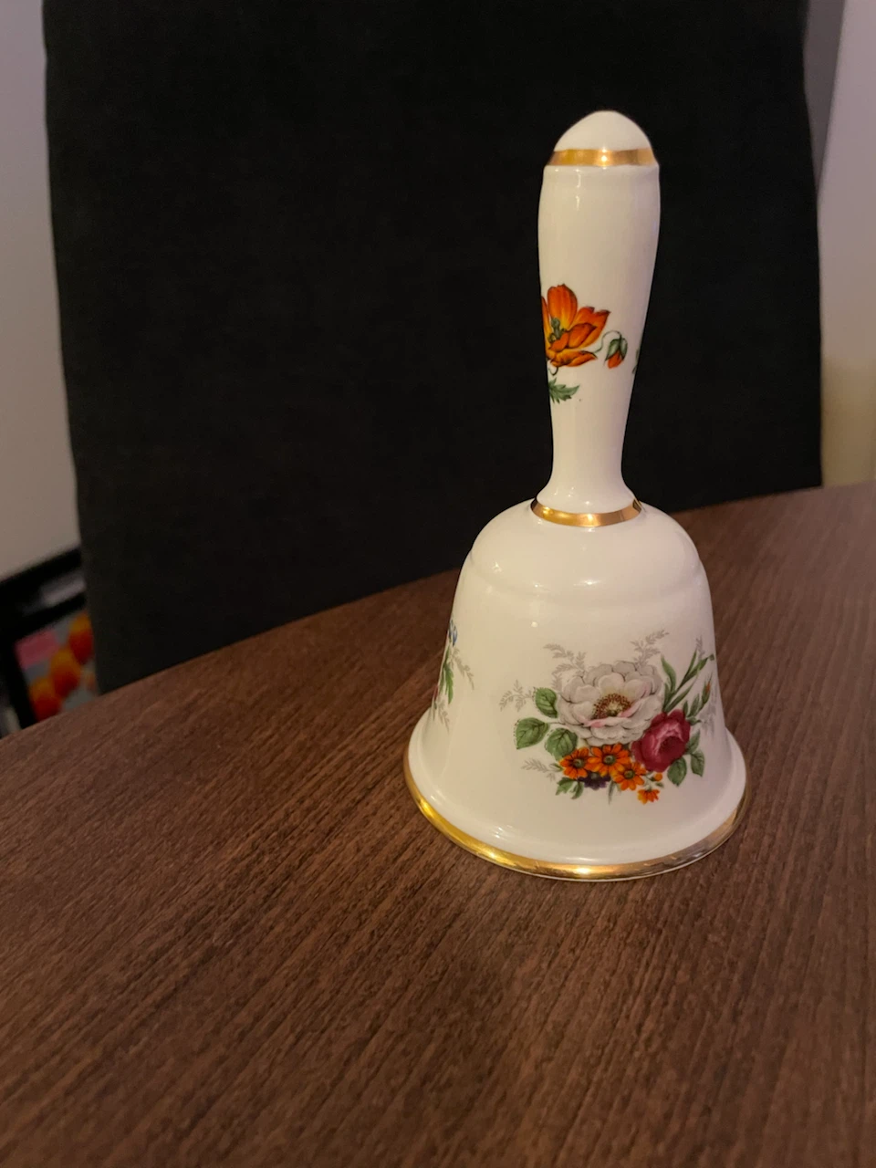 Decorative Ceramic Bell with Floral Design