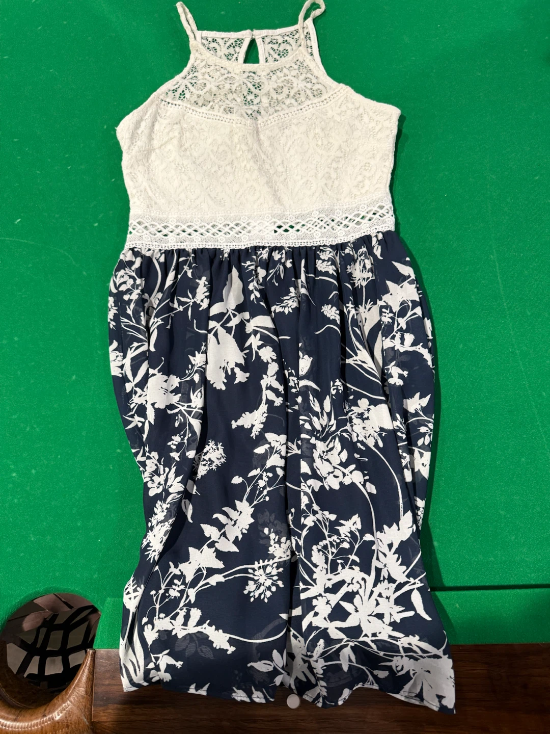 by & by Lace Top Floral Dress Size 3