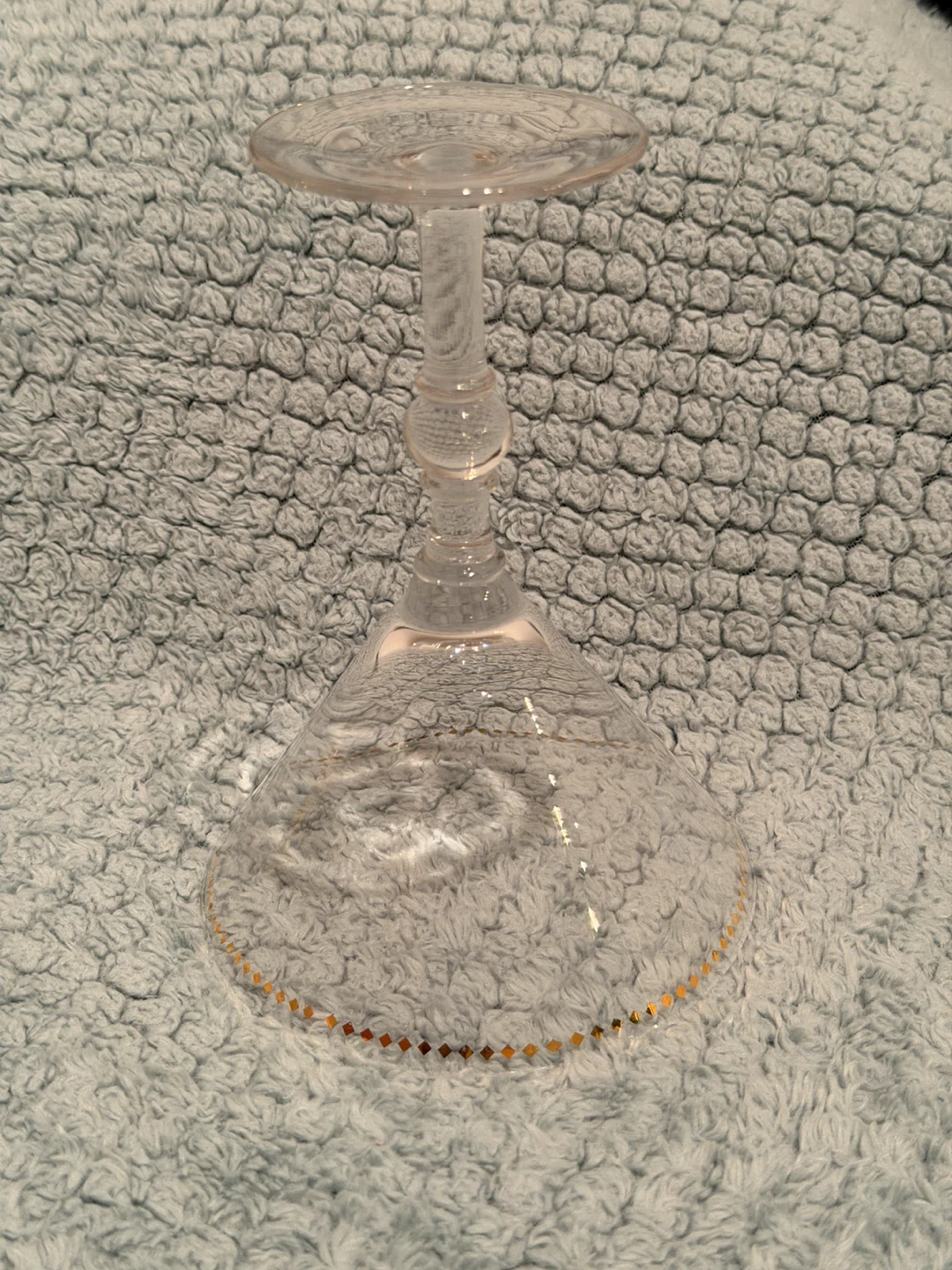 Clear Glass Coupe Cocktail Glass with Gold Rim - photo 4