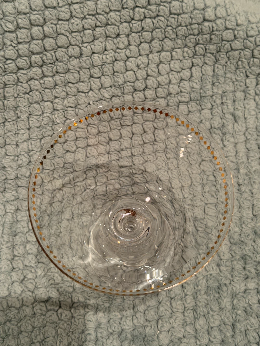 Clear Glass Coupe Cocktail Glass with Gold Rim - photo 5