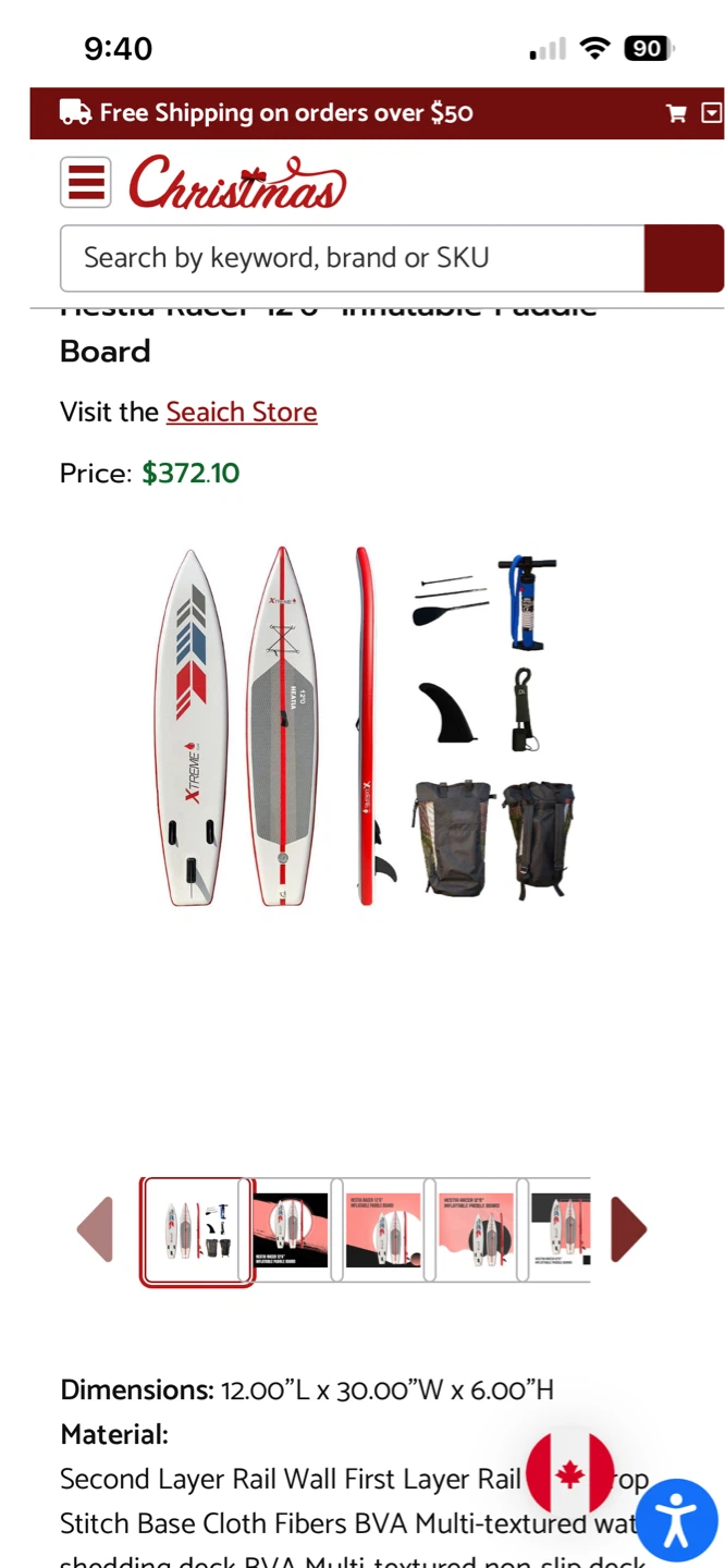 XTRM 12' Inflatable Paddle Board-new in box