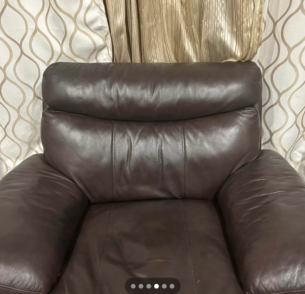 3-Piece Genuine Dark Brown Leather Sofa Set - photo 4