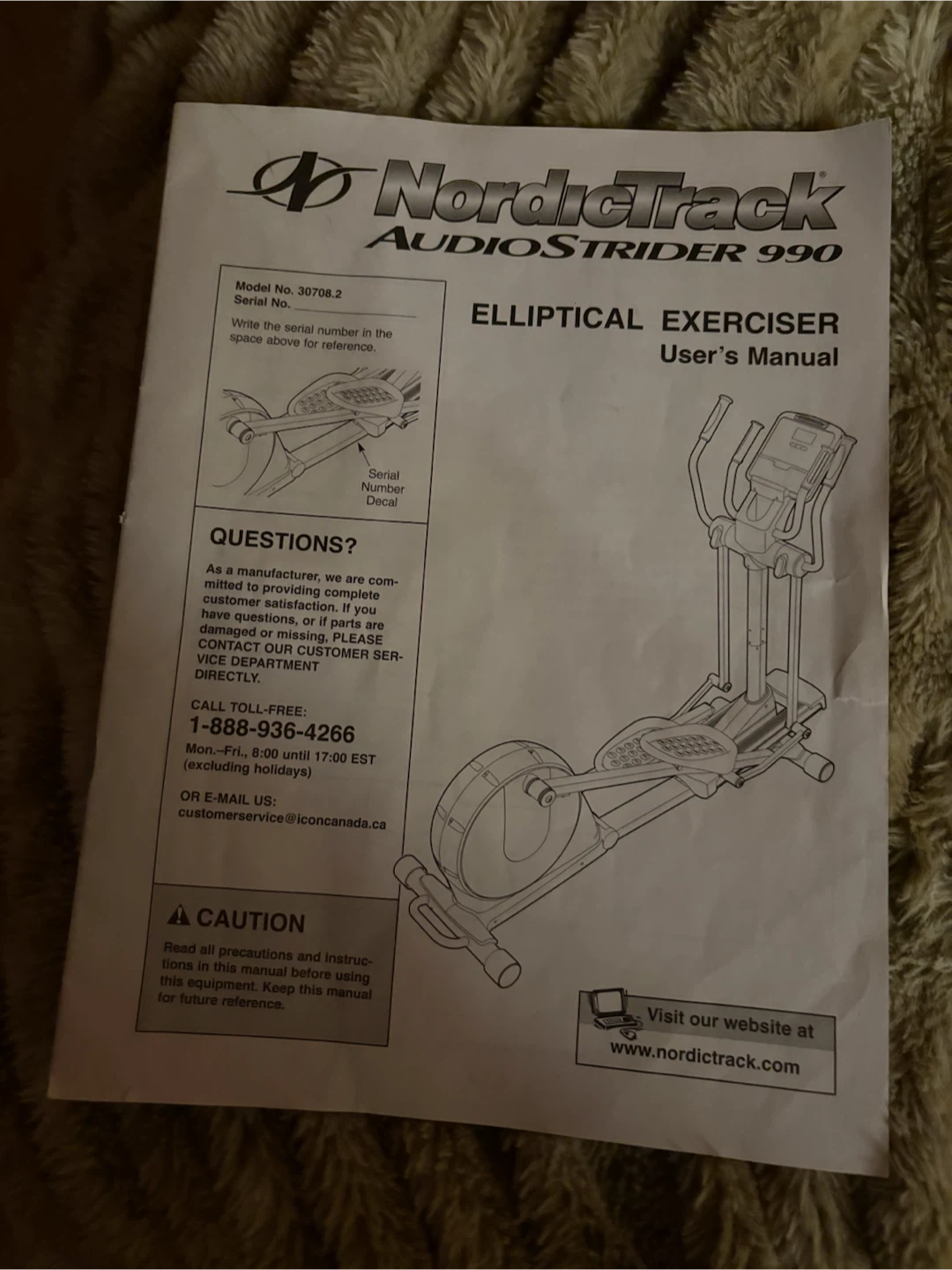 NordicTrack AudioStrider 990 Elliptical Exerciser