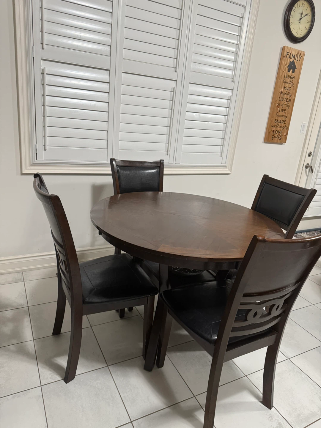Wooden Dining Table with 4 Chairs - photo 3