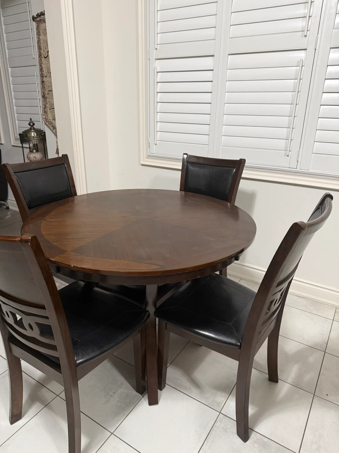 Wooden Dining Table with 4 Chairs - photo 2