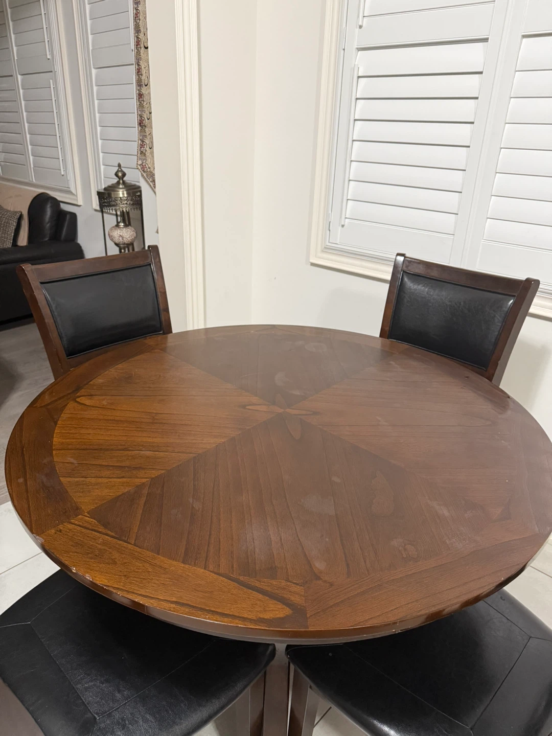 Wooden Dining Table with 4 Chairs
