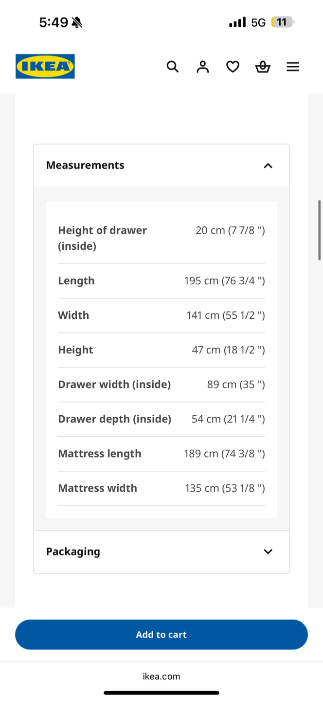 IKEA Bed Frame with Storage Drawers - photo 2