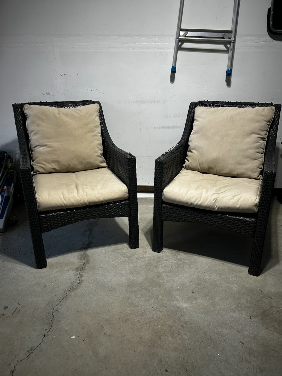 Wicker Patio Chairs (Set of 2)