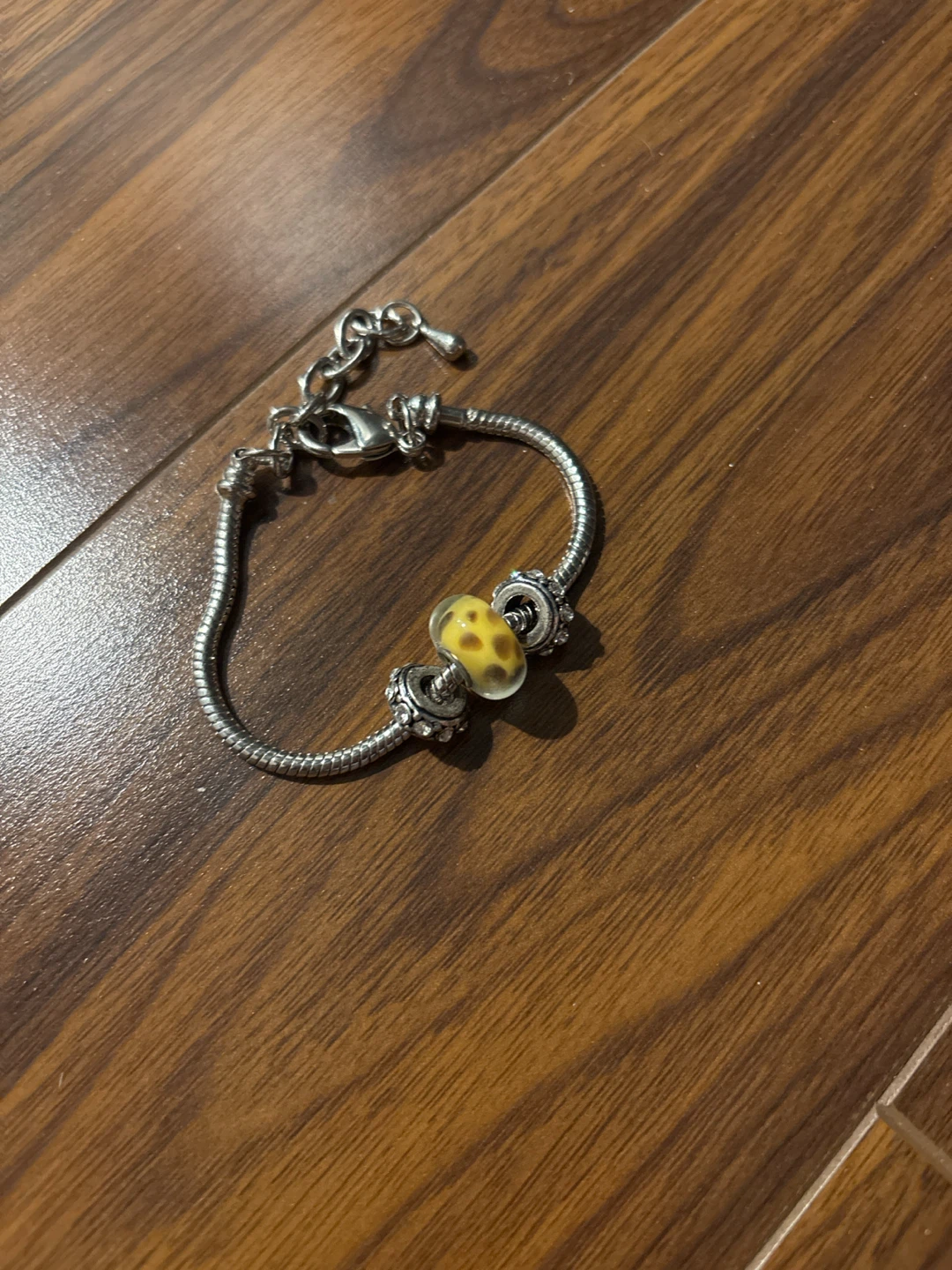 Charm Bracelet with Gem and Beads