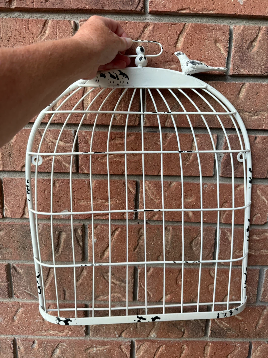 White Wire Decorative Bird Cage memo holder