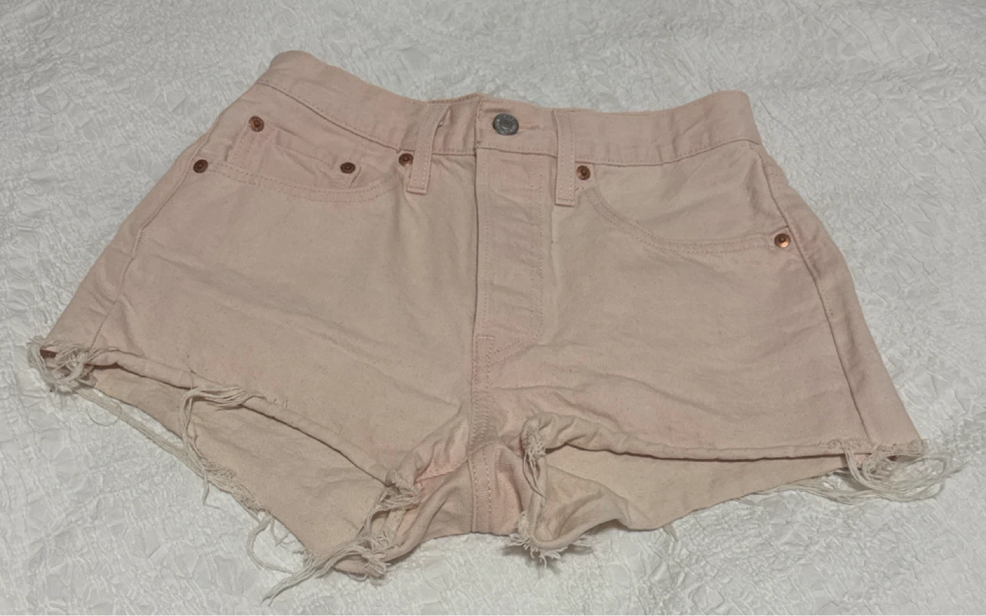 Levi's 501 Pink Denim Shorts