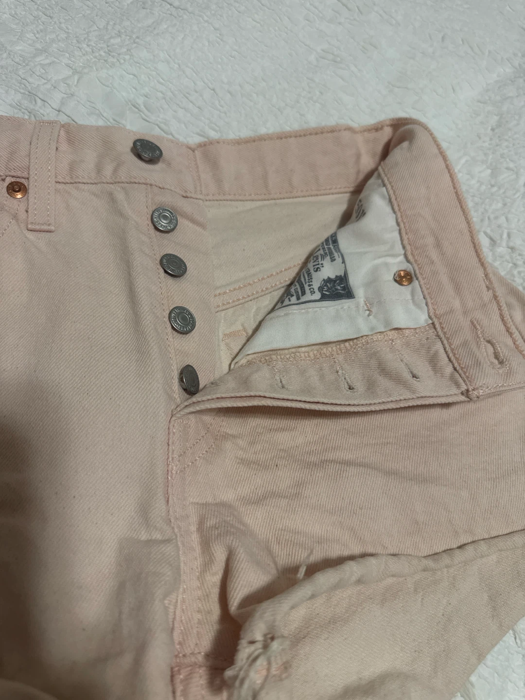 Levi's 501 Pink Denim Shorts - photo 4