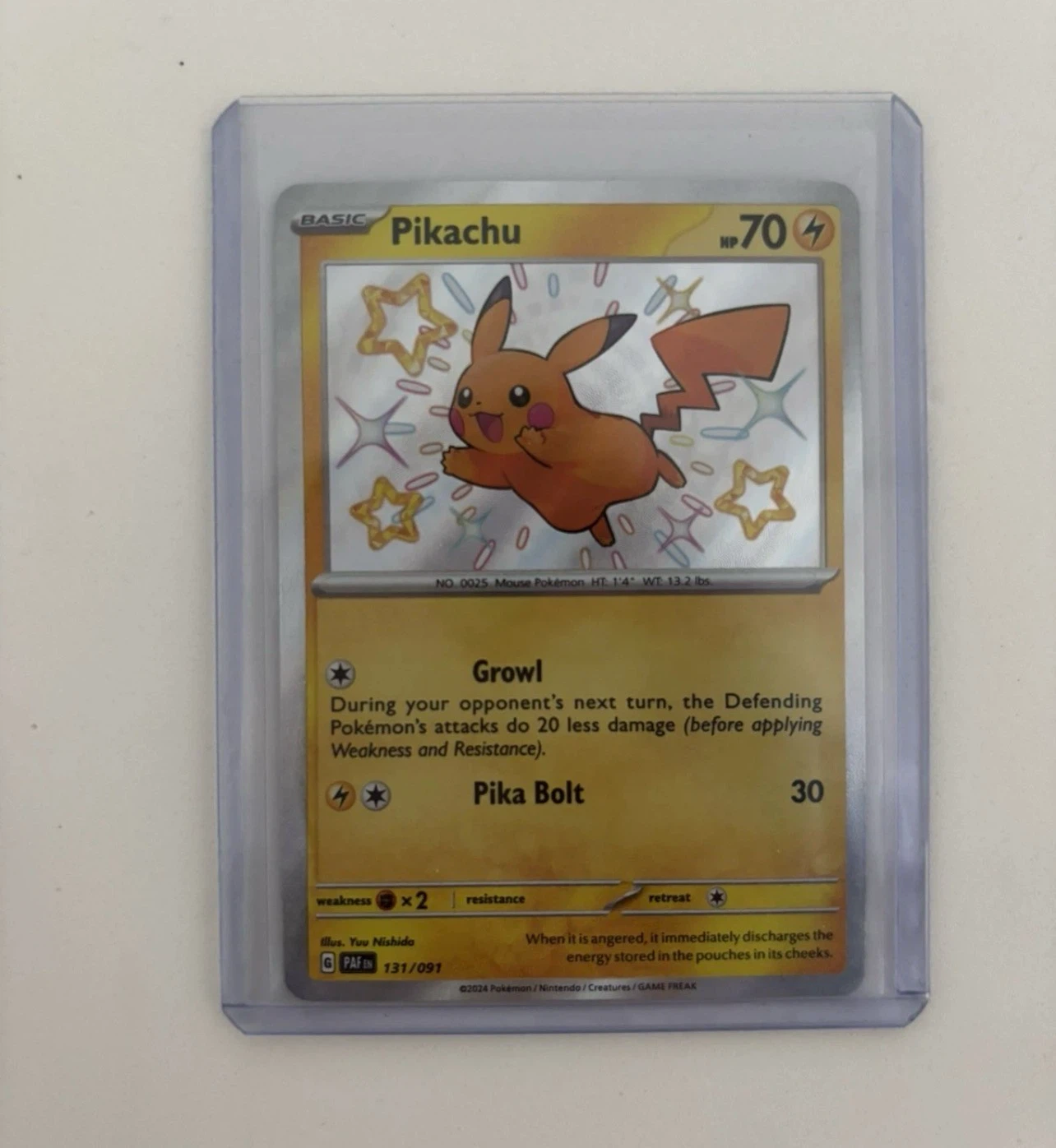 Pokemon Pikachu Trading Card shiny Pokemon