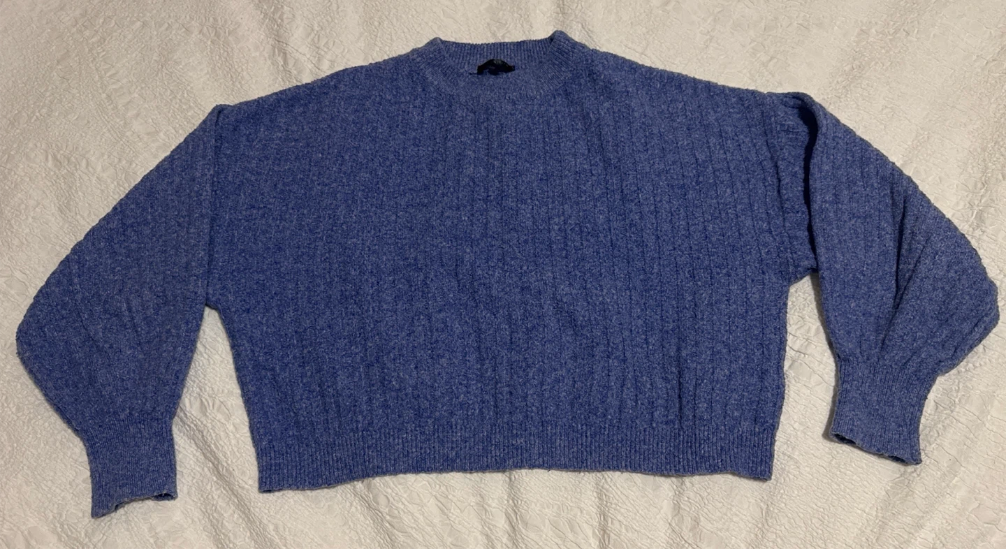 Dynamite Blue Textured Knit Sweater