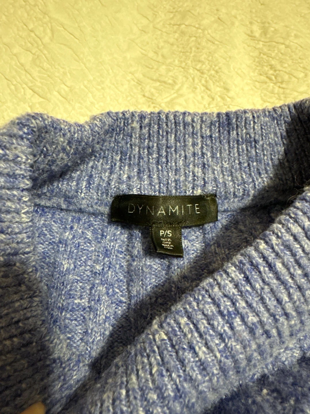 Dynamite Blue Textured Knit Sweater - photo 2