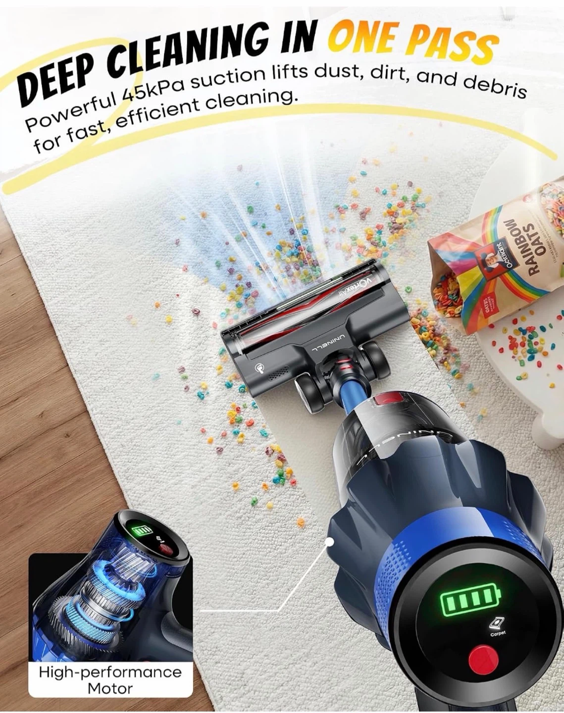 UNINELL HOME UV7 Cordless Vacuum Cleaner - Blue - photo 3