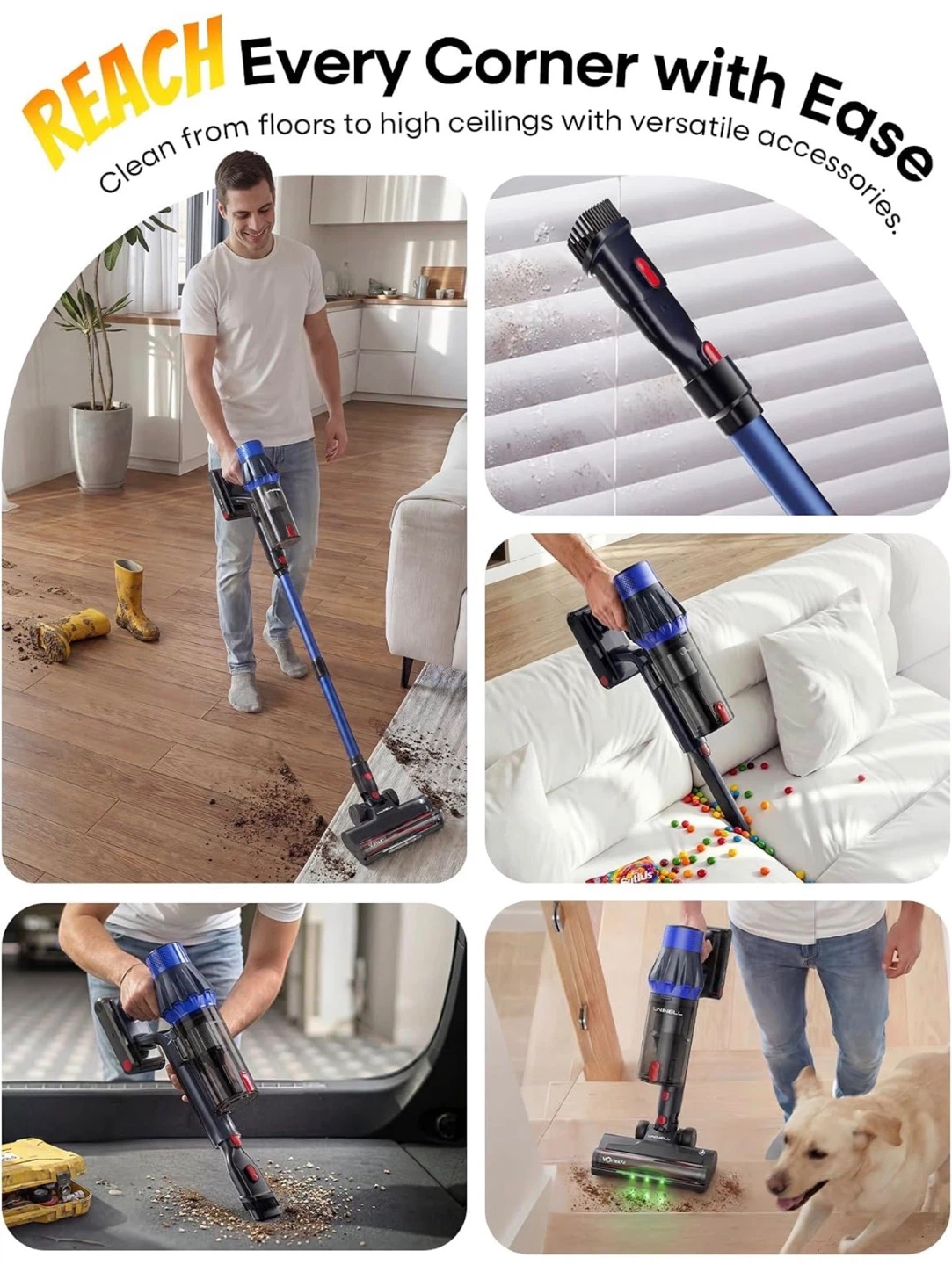 UNINELL HOME UV7 Cordless Vacuum Cleaner - Blue - photo 5