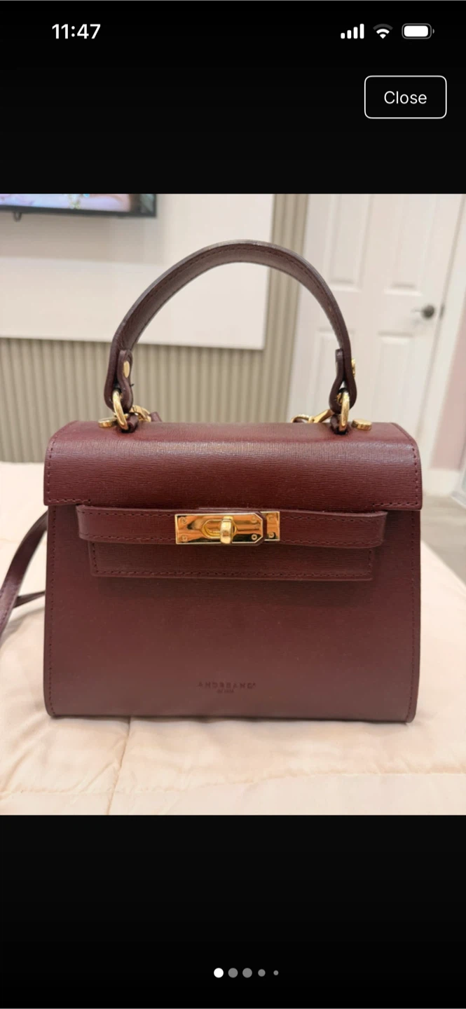 ANDREARNI Top Handle Bag - Burgundy - photo 3