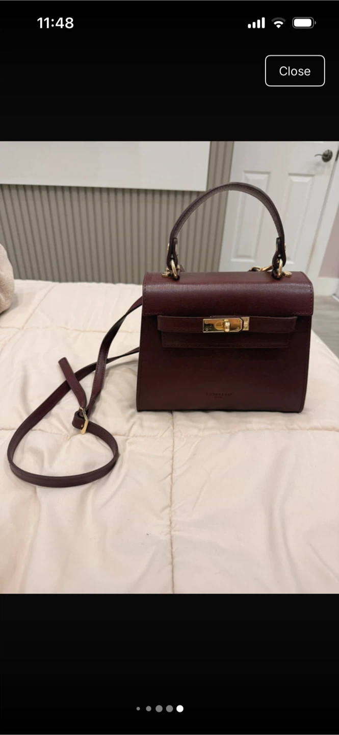 ANDREARNI Top Handle Bag - Burgundy - photo 4