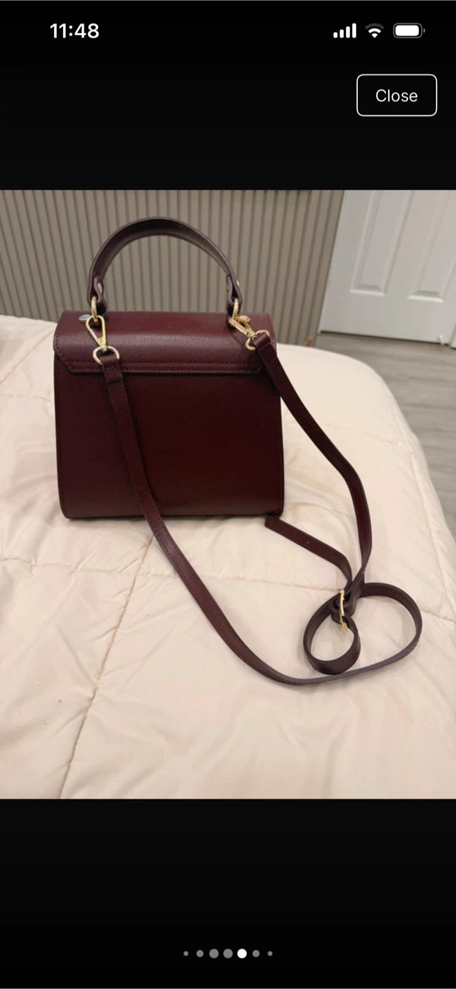 ANDREARNI Top Handle Bag - Burgundy - photo 5