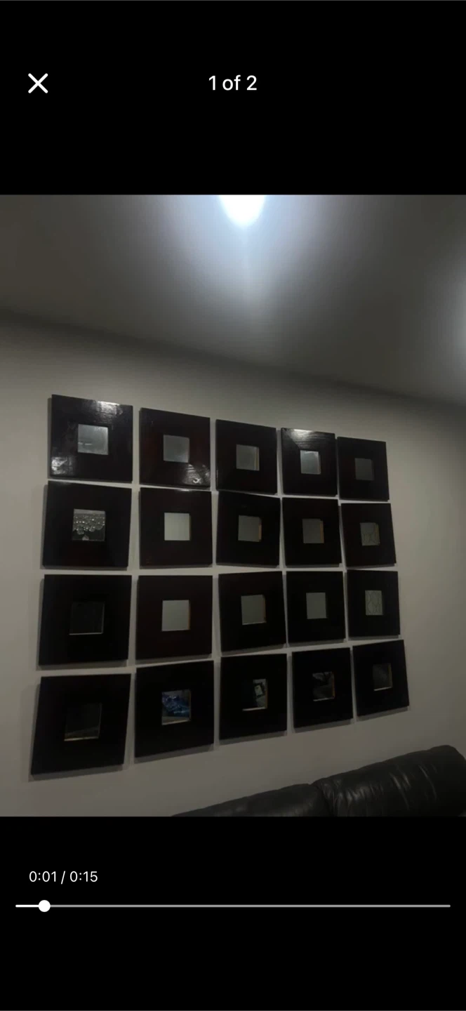 Set of 20 Square Mirrored Wall Art Pieces - photo 2