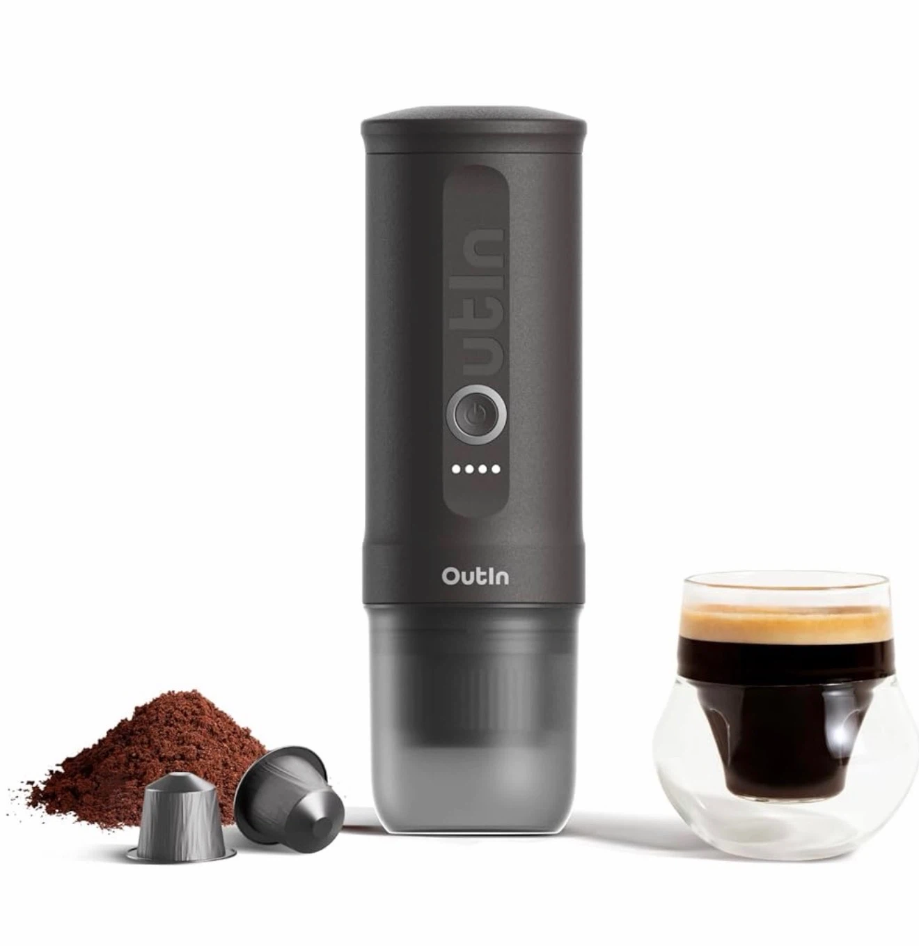 Outin Nano Portable Electric Espresso Machine - Space Grey