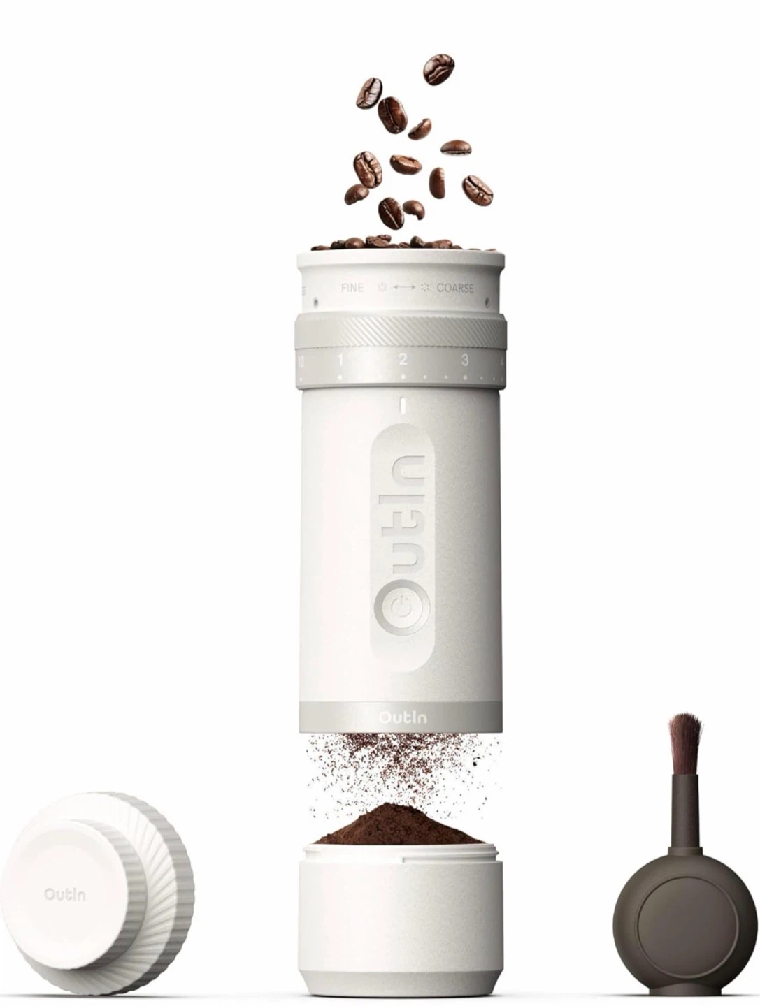 Outln Fino Portable Electric Coffee Grinder - White
