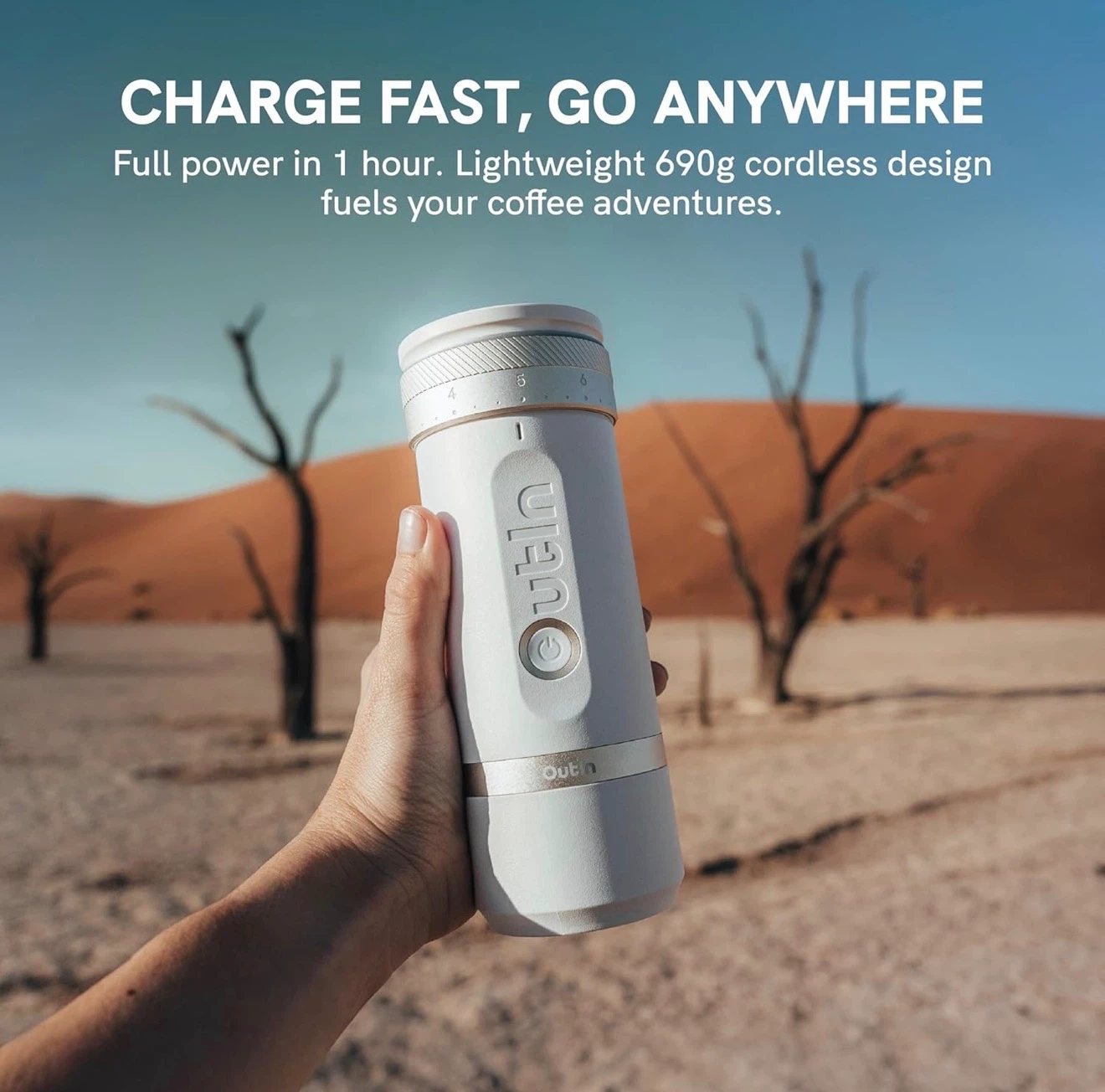 Outln Fino Portable Electric Coffee Grinder - White - photo 5