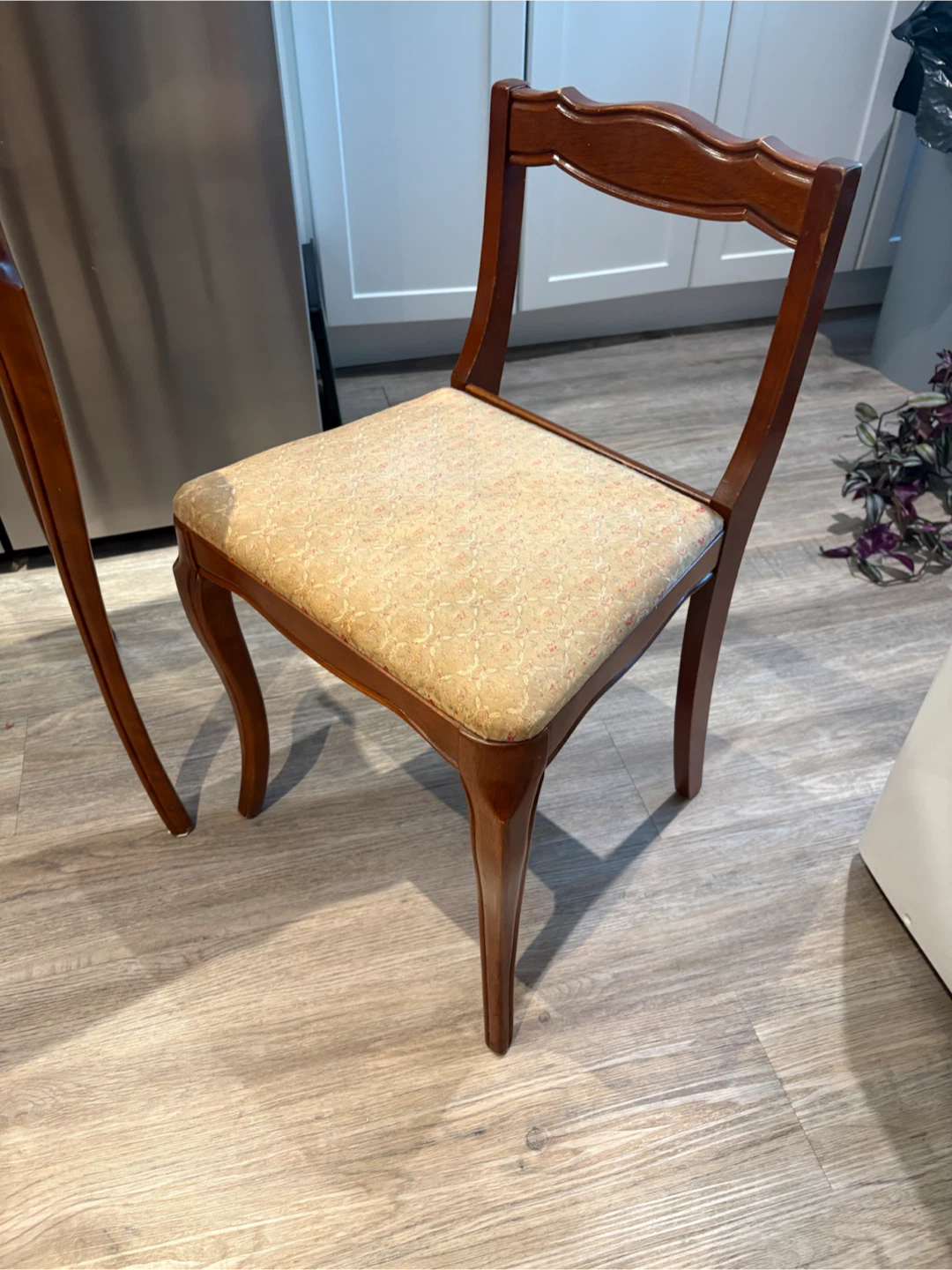 Wooden Side Table with Stool - photo 4