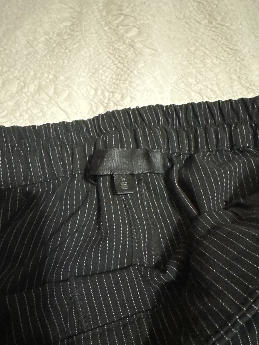 Black Pinstripe Pants - Size M - photo 2