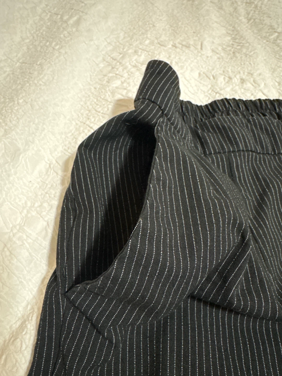 Black Pinstripe Pants - Size M - photo 3