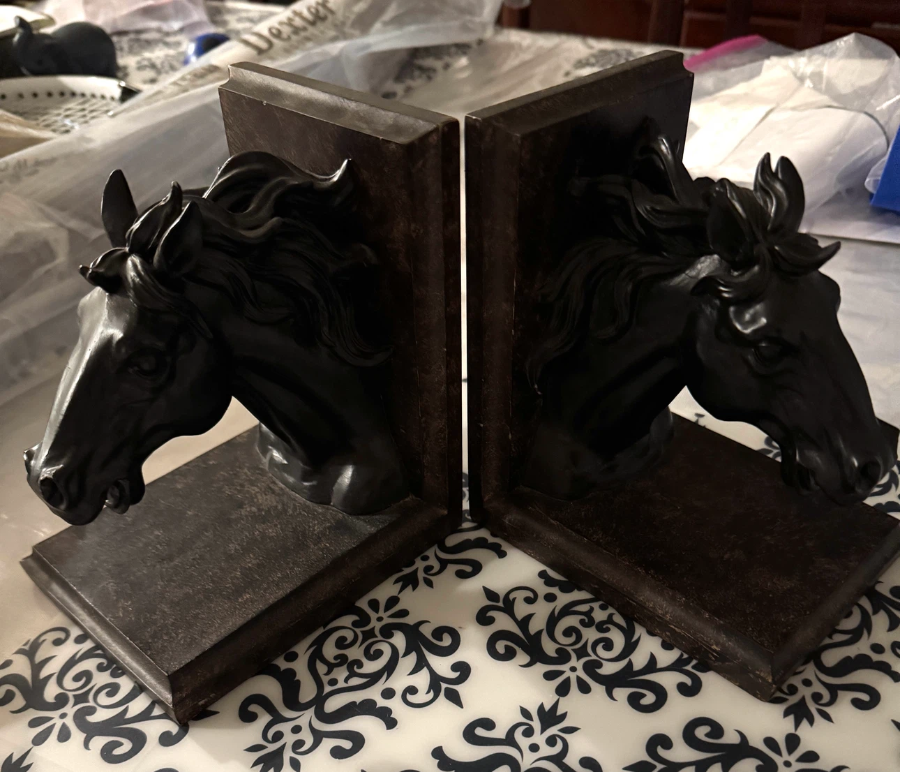 Horse Head Bookends - Black (6” x 6”) - photo 3