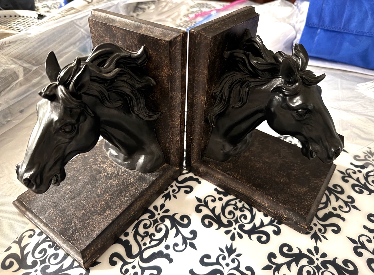Horse Head Bookends - Black (6” x 6”) - photo 5