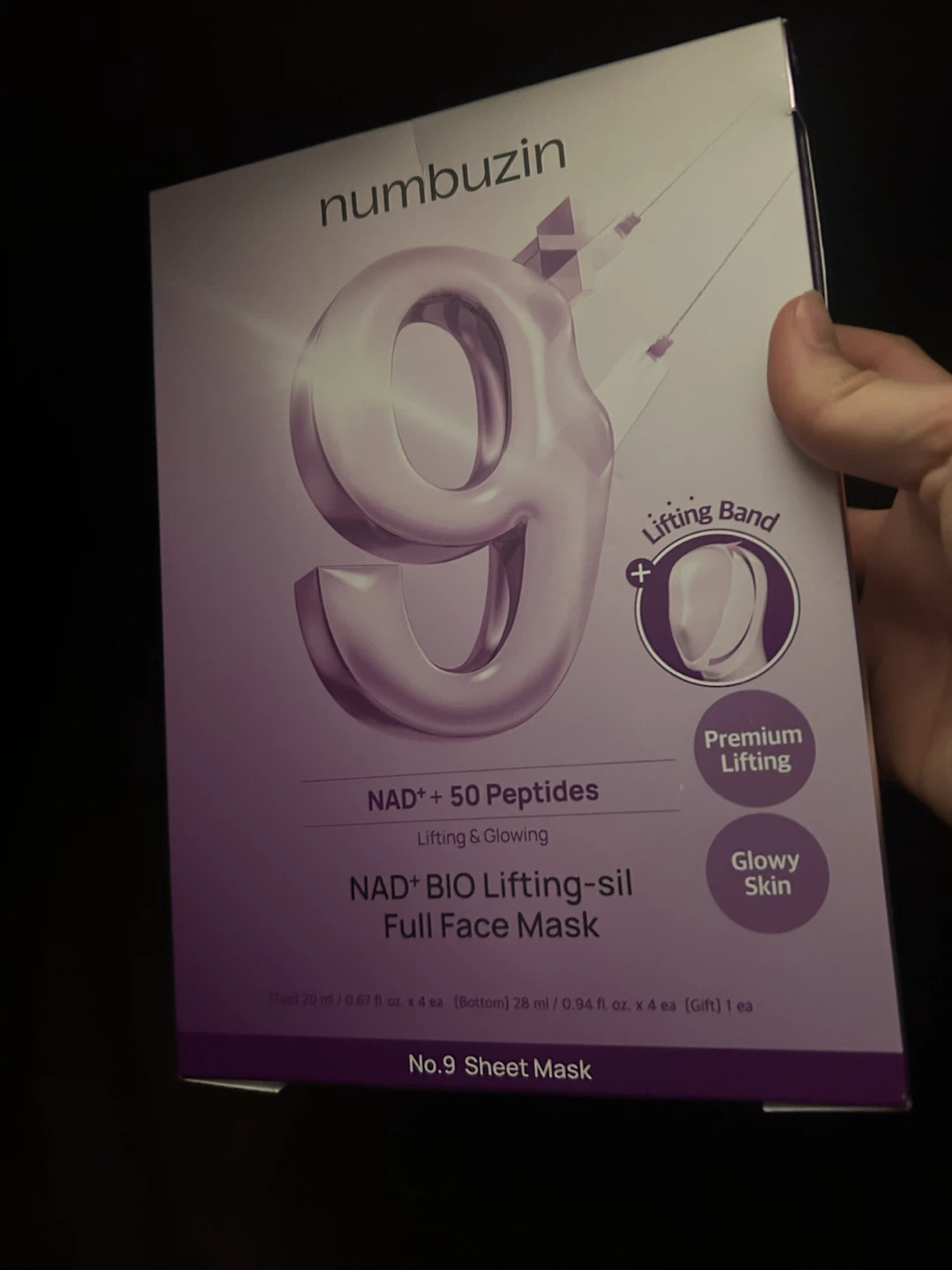 Numbuzin No.9 NAD+ Bio Lifting-sil Full Face Mask