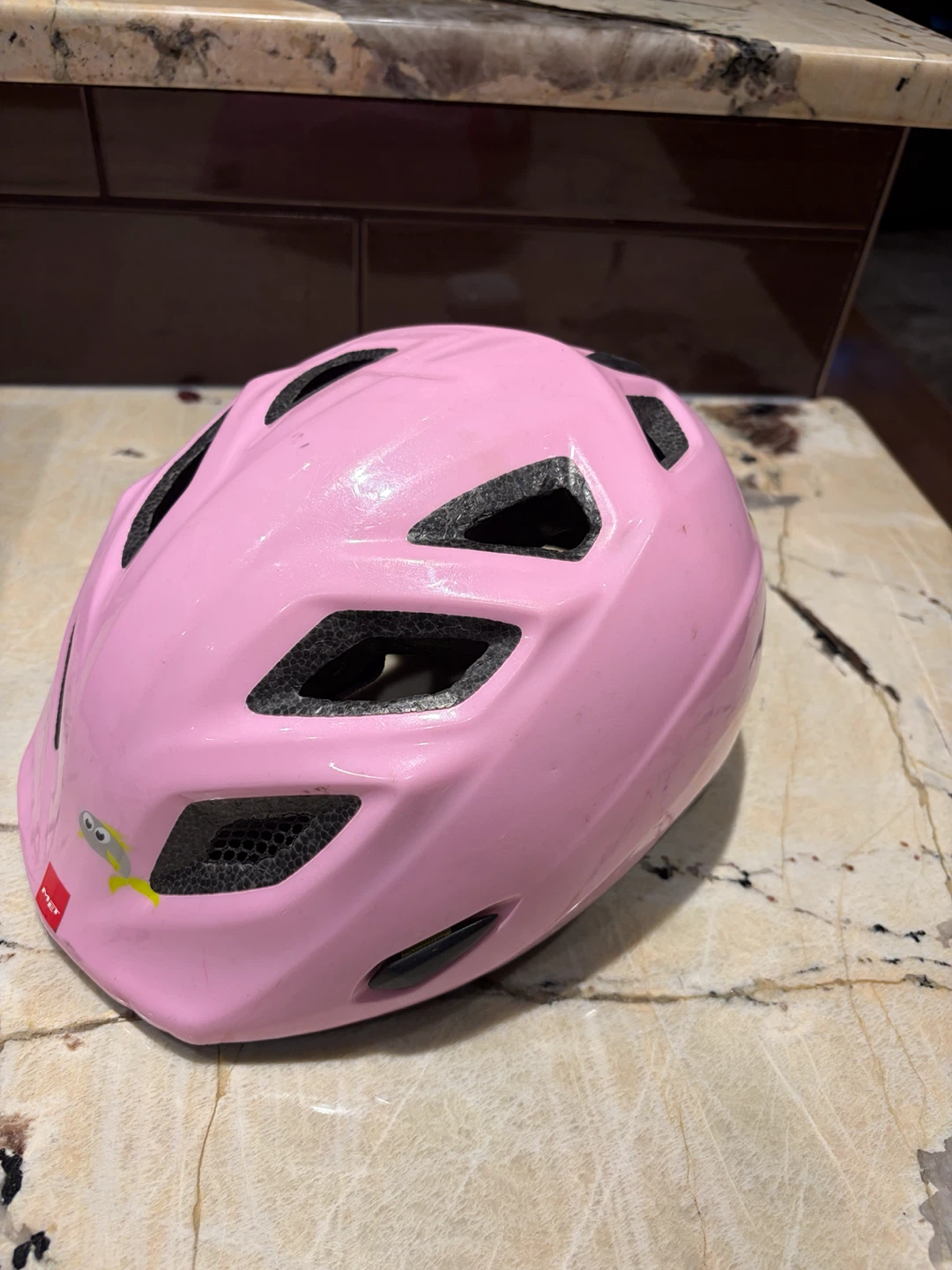 Pink Kids Bike Helmet with Cat Design - photo 2