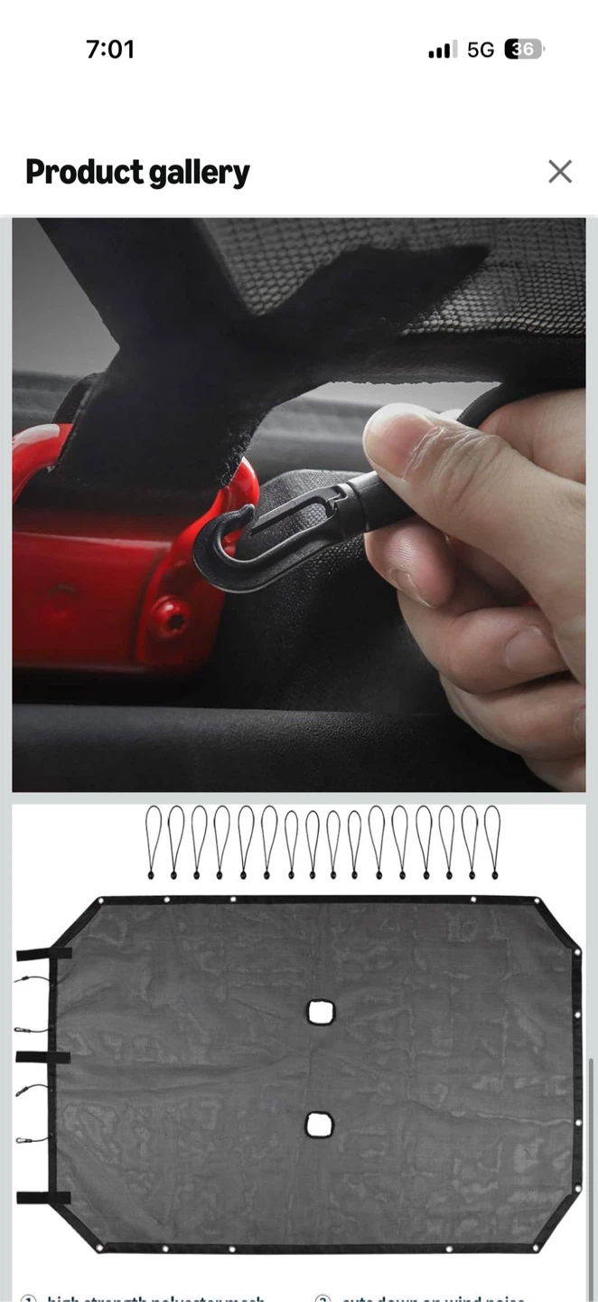 Car Sunshade Mesh Top Cover - photo 2