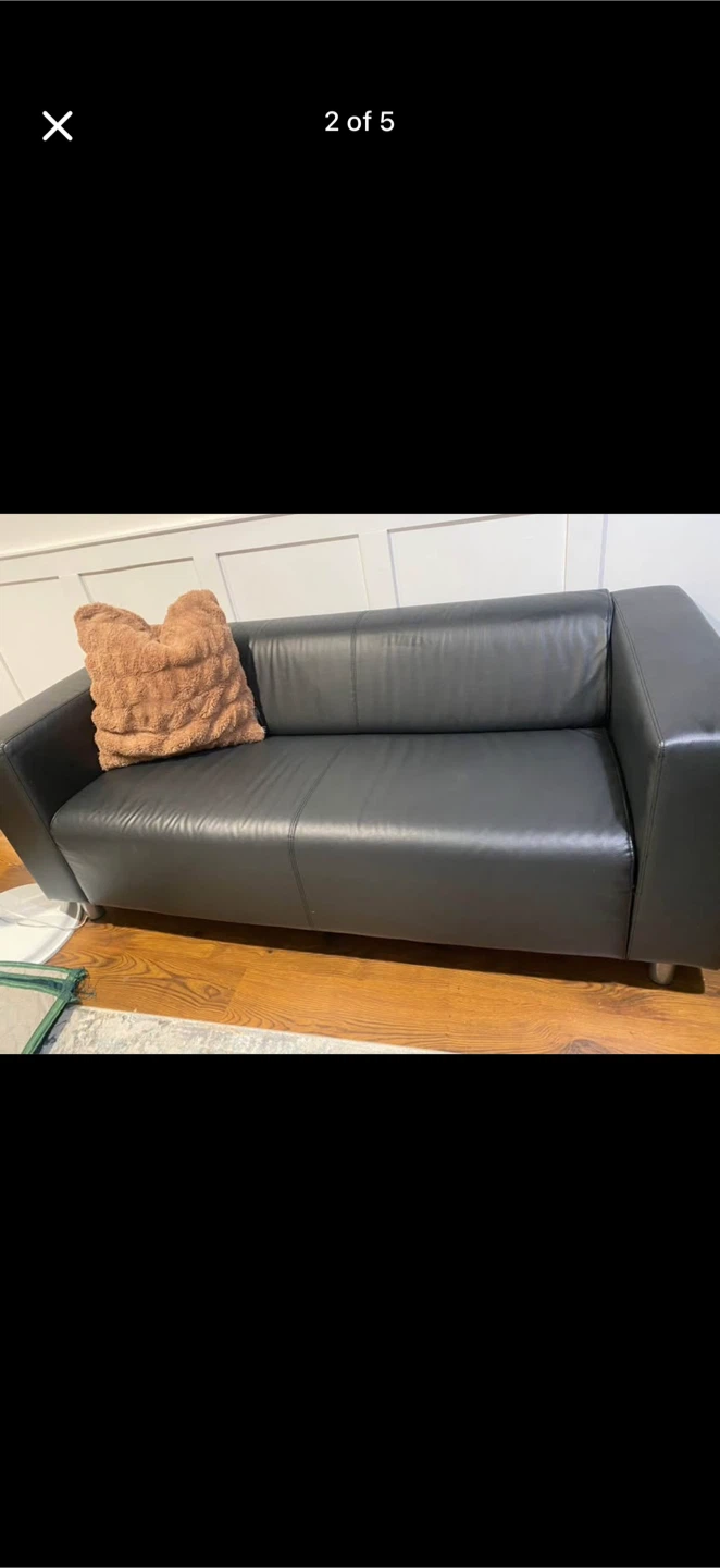IKEA KLIPPAN Faux Leather Sofa - photo 2