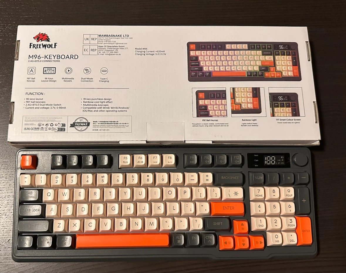 FREEWOLF M96 96 Key Mechanical Keyboard