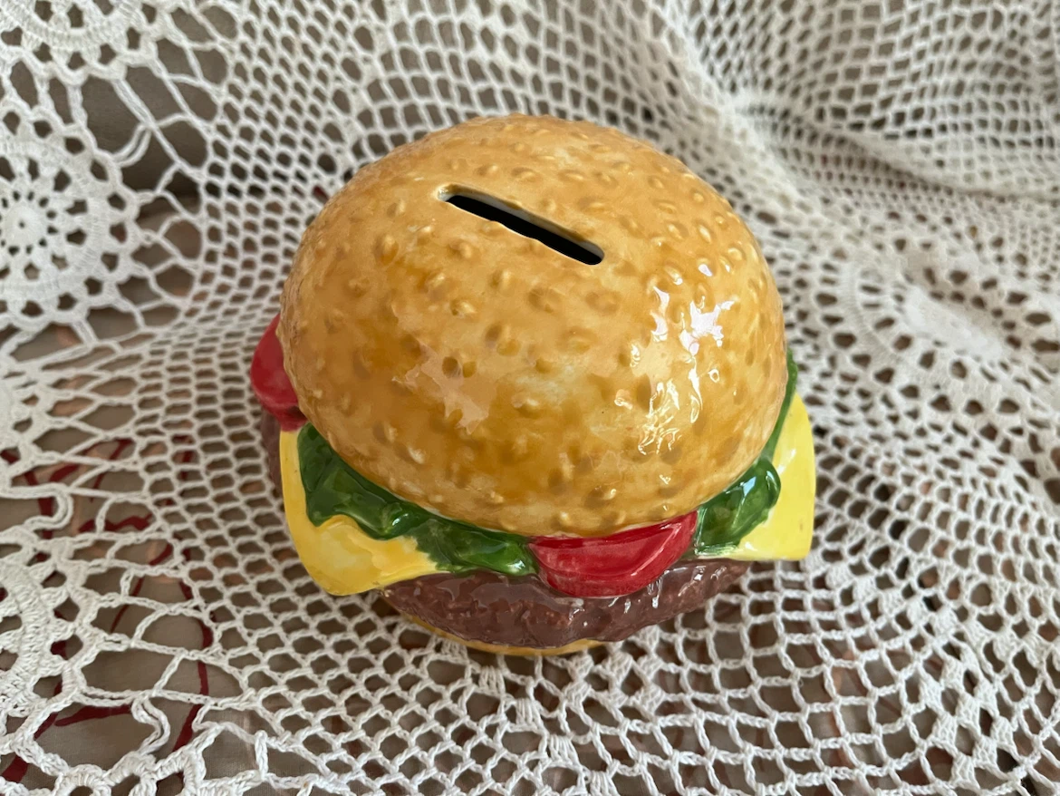 Ceramic Hamburger Coin Bank - photo 2
