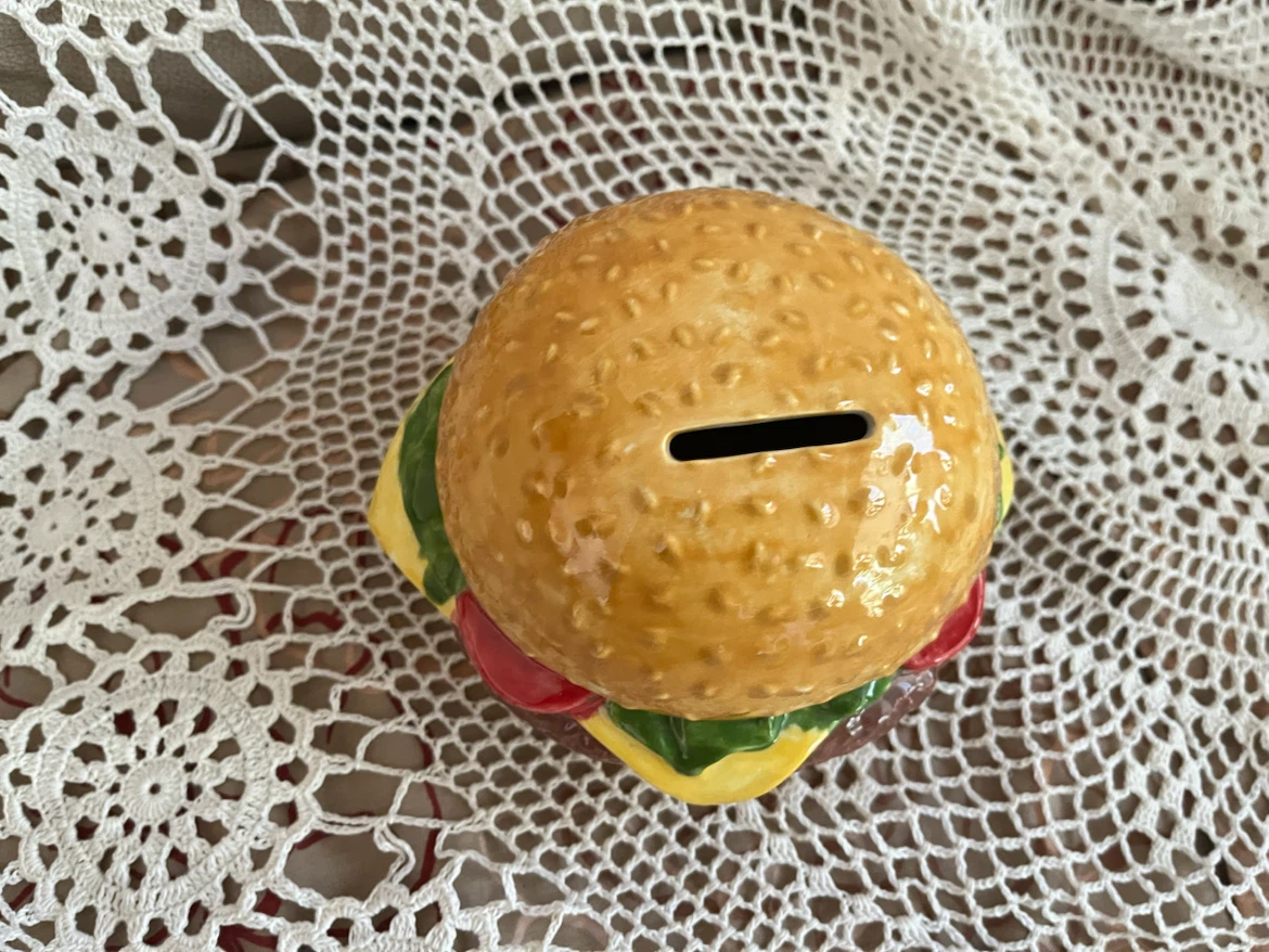 Ceramic Hamburger Coin Bank - photo 3