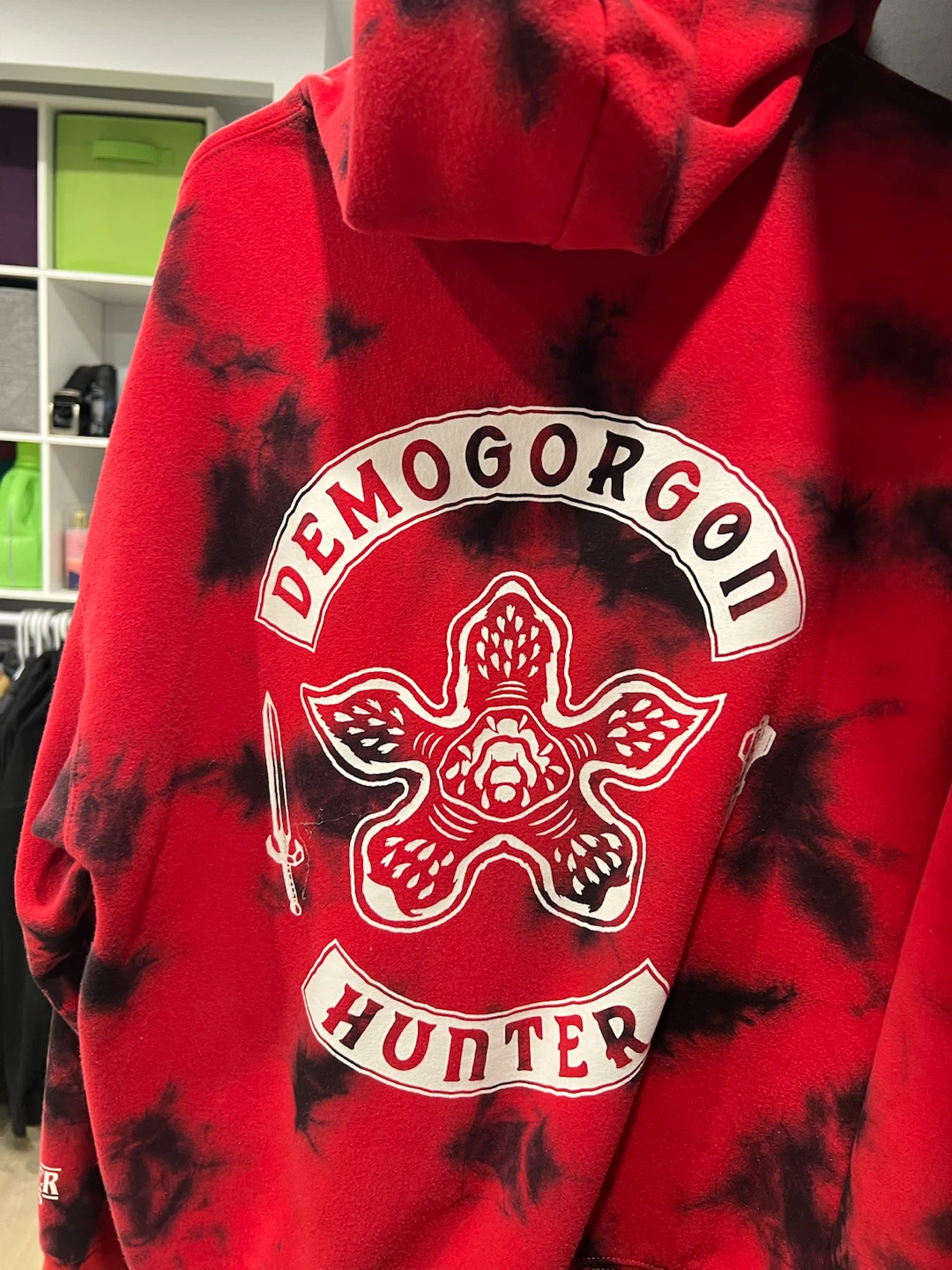 Red Tie-Dye Hoodie - Demogorgon Hunter - photo 4