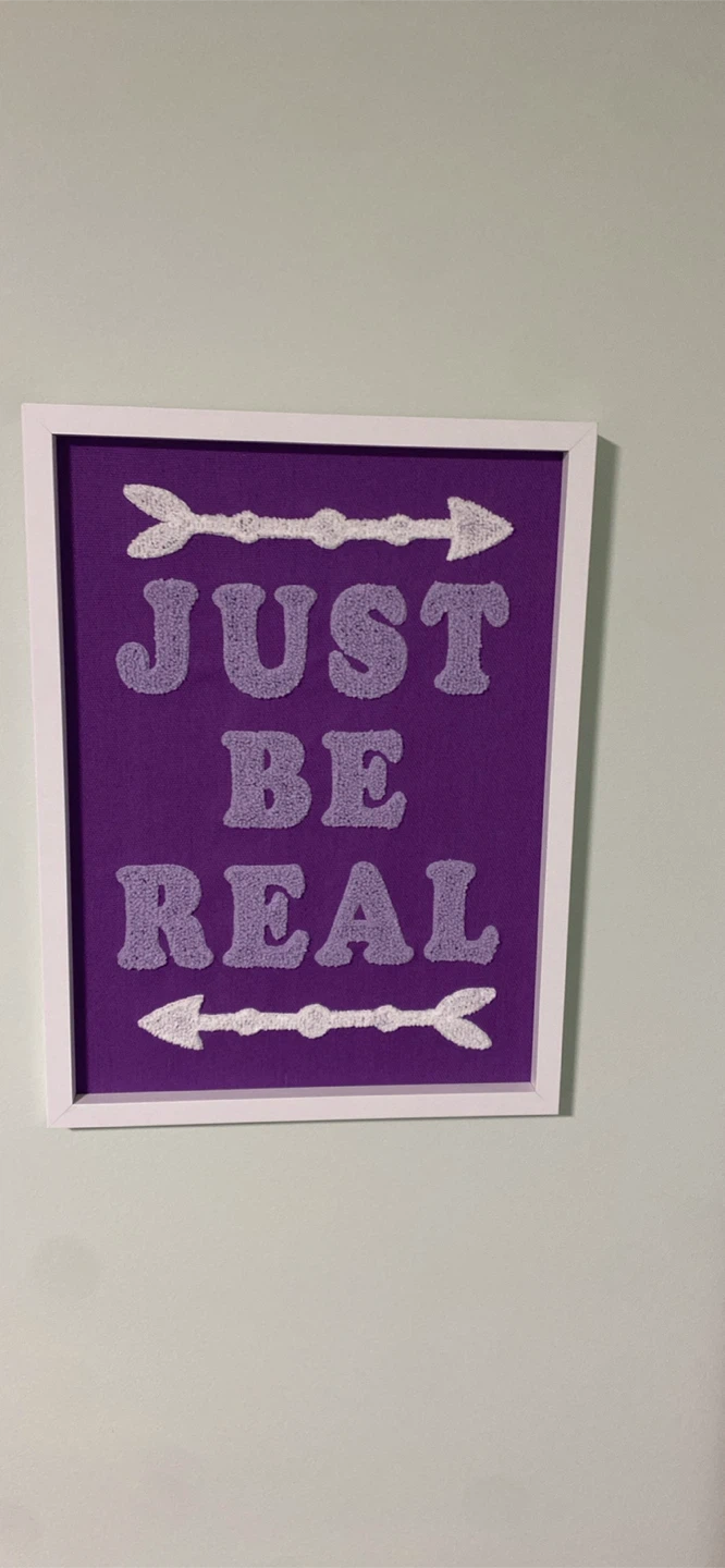 Framed "Just Be Real" Wall Art