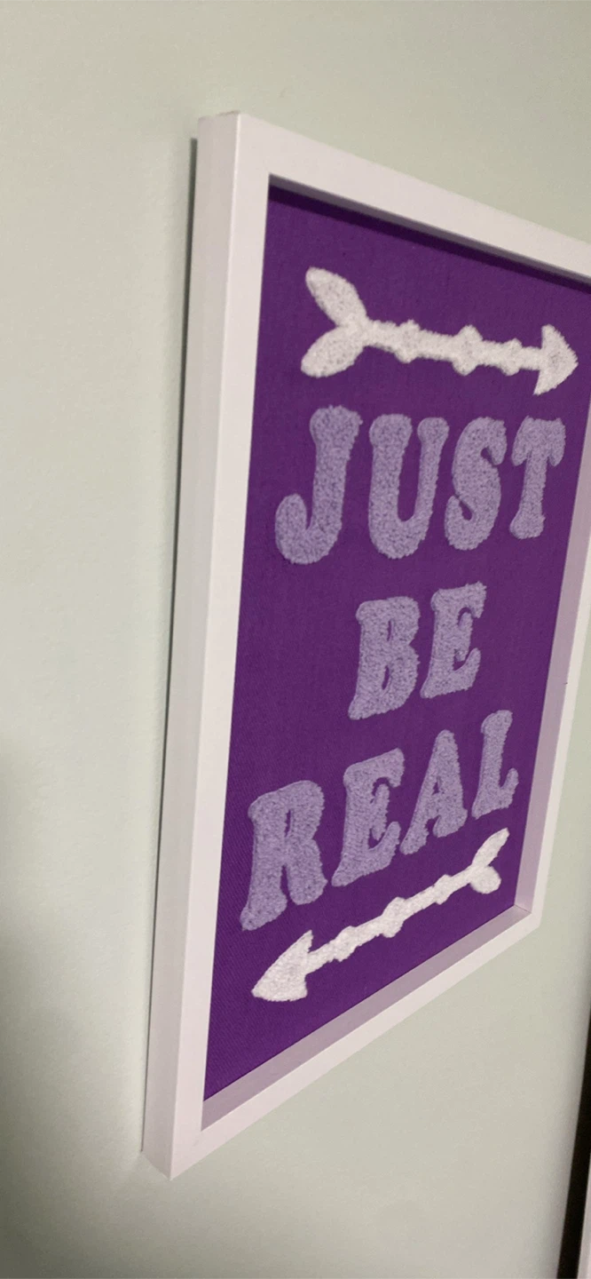 Framed "Just Be Real" Wall Art - photo 2