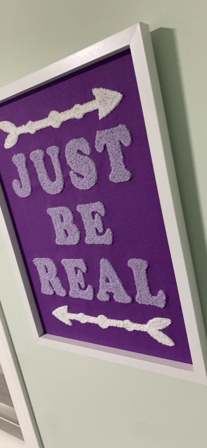 Framed "Just Be Real" Wall Art - photo 3