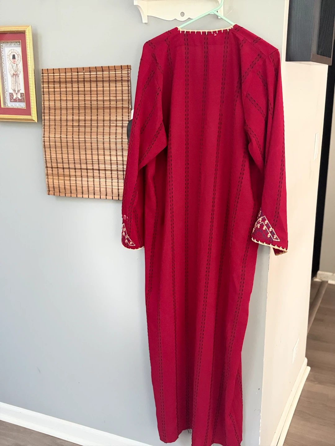 Women's Red Embroidered Kurti or Long Top XL Size - photo 3