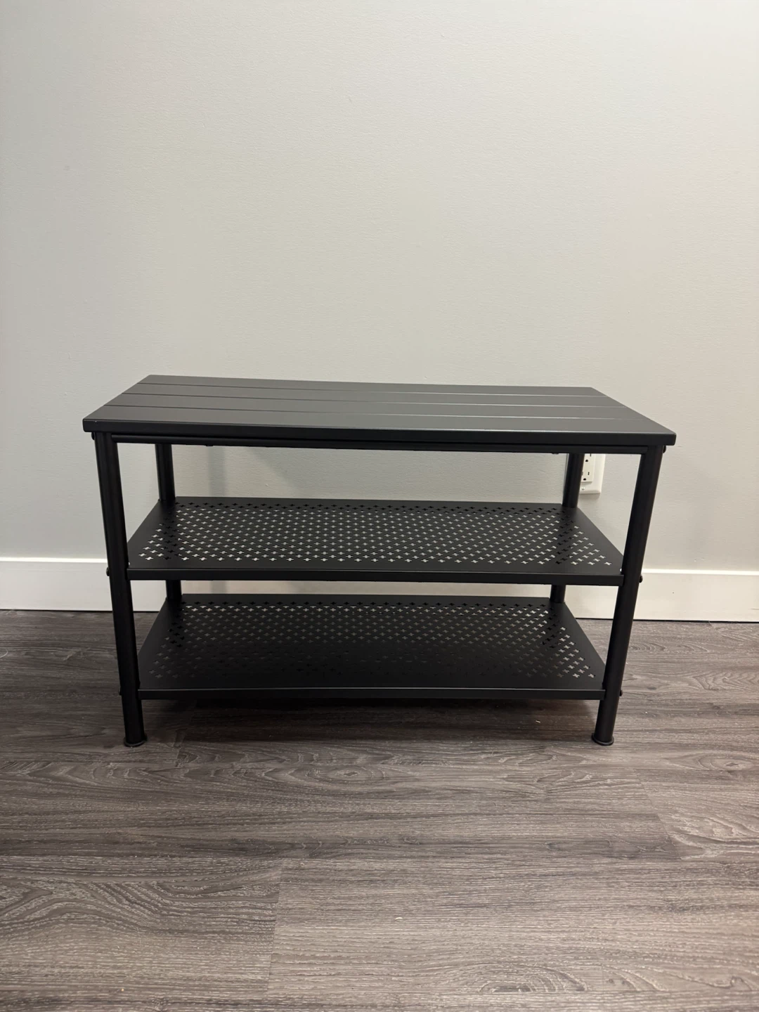 Black 3-Tier Shoe Rack Bench - photo 3
