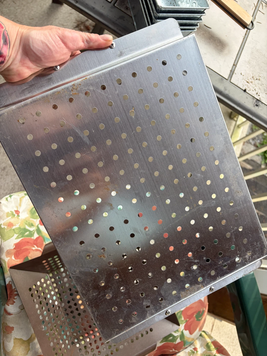 Perforated Metal Grill Basket - photo 2
